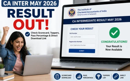 CA Inter May 2026 Result Declared; Scorecards Available at ICAI Official Website