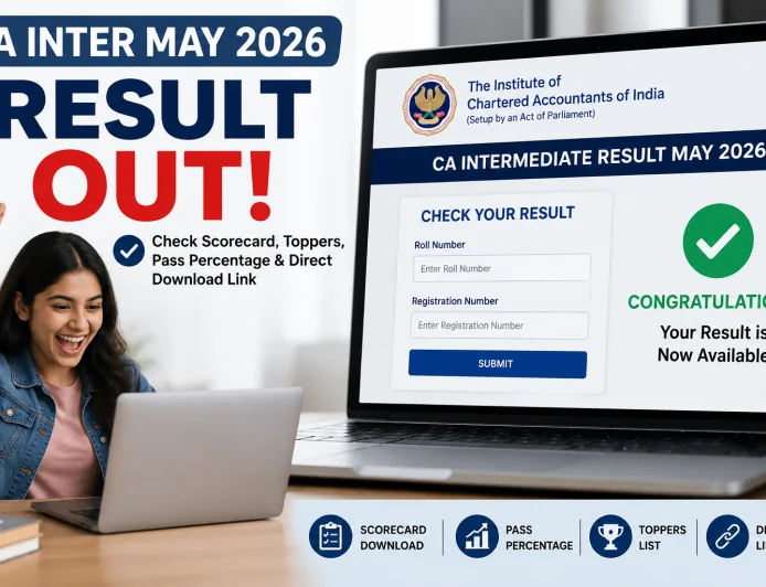CA Inter May 2026 Result Declared; Scorecards Available at ICAI Official Website
