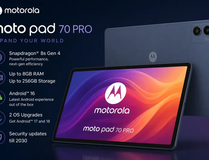 Motorola Launches Moto Pad 70 Pro With Snapdragon 8s Gen 4 and Android 16