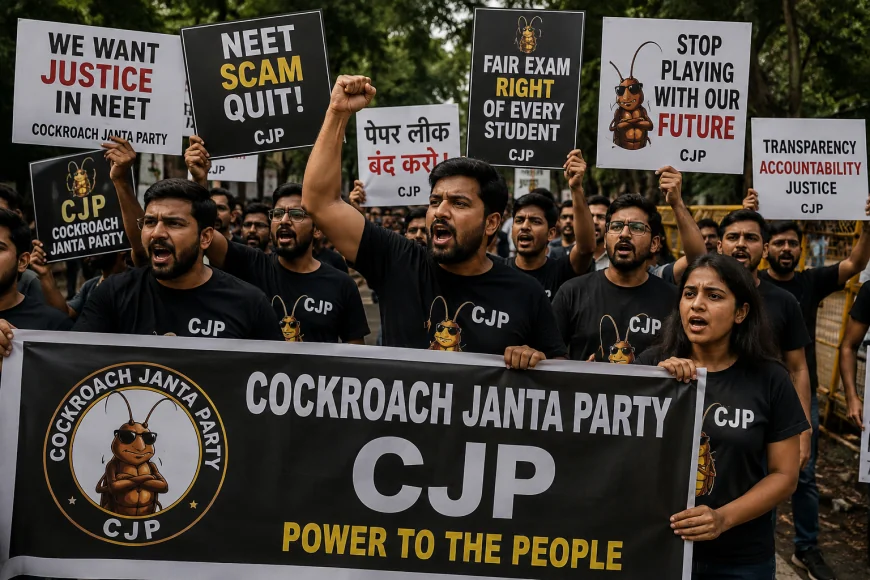 Cockroach Janta Party expand protest over NEET contoversy
