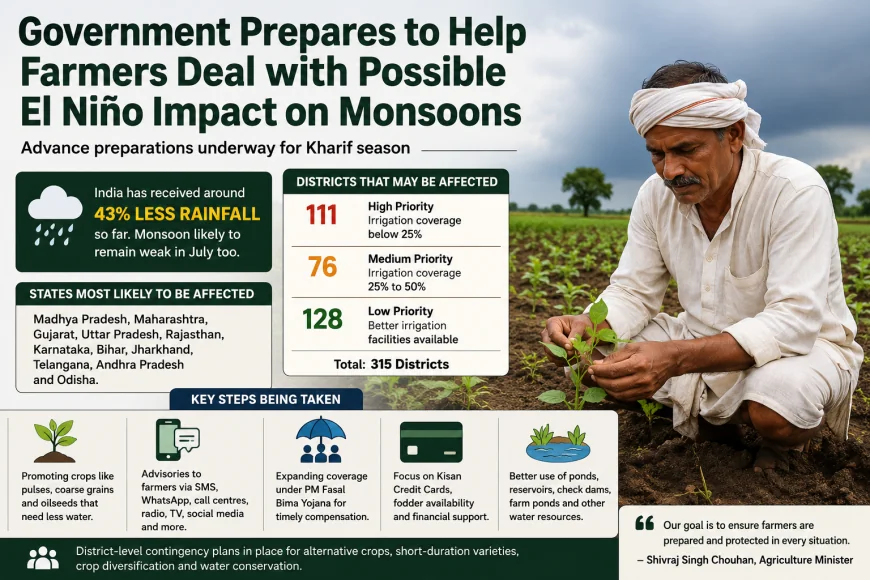 Government Steps Up Preparations to Protect Farmers Amid Possible El Niño Impact on Monsoon