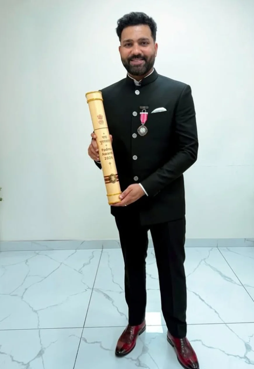 Rohit Sharma Honoured with Padma Shri for His Contribution to Indian Cricket