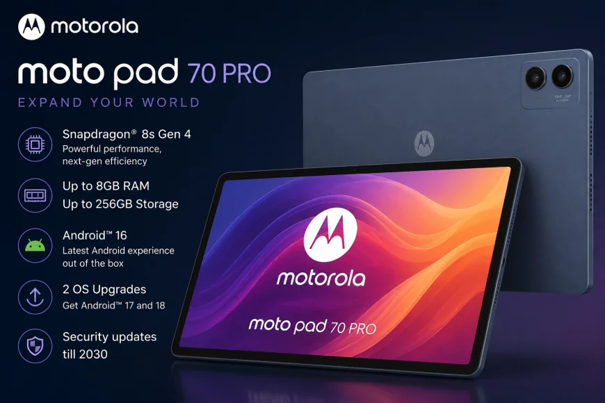 Motorola Launches Moto Pad 70 Pro With Snapdragon 8s Gen 4 and Android 16