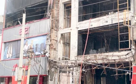 Lakhs Lost as Massive Fire Guts Janakpuri Electronics Showroom