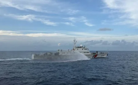 Chinese Ship Fires Water Cannon at Philippine Vessel Carrying CNN Crew Near Scarborough Shoal