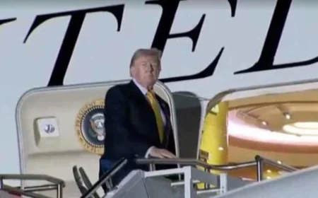 Trump Returns to Air Force One After Intelligence Warning Linked to Iran