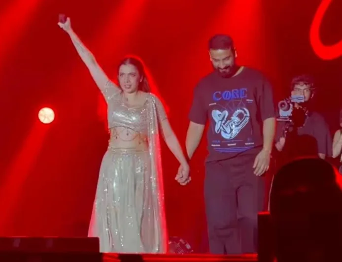Jasmine Sandlas Appears to Introduce Her Fiancé on Stage During Live Concert