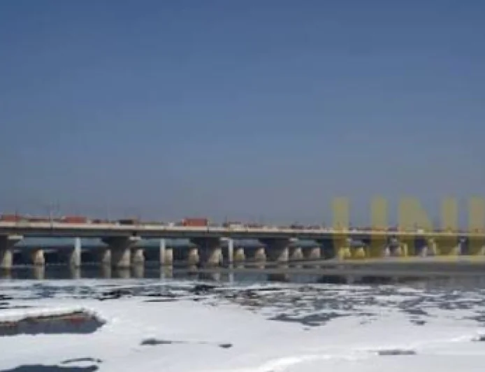 Delhi's Yamuna Covered in Thick Foam Near Kalindi Kunj After Heavy Rains