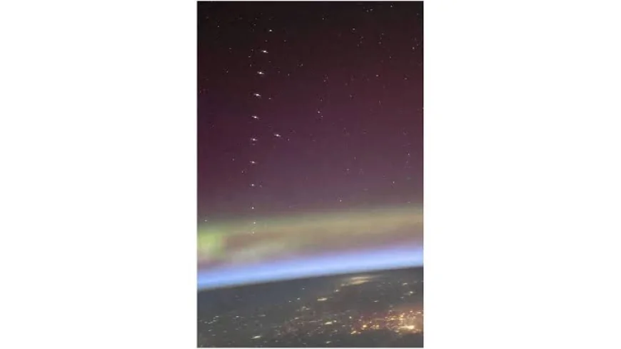 NASA Astronaut Don Pettit Captures Stunning View of Earth and Starlink Satellites