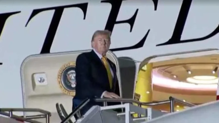 Trump Returns to Air Force One After Intelligence Warning Linked to Iran