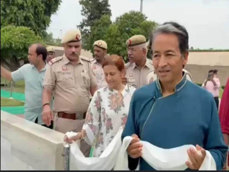 Sonam Wangchuk Pays Tribute to Mahatma Gandhi at Rajghat After Hospital Discharge