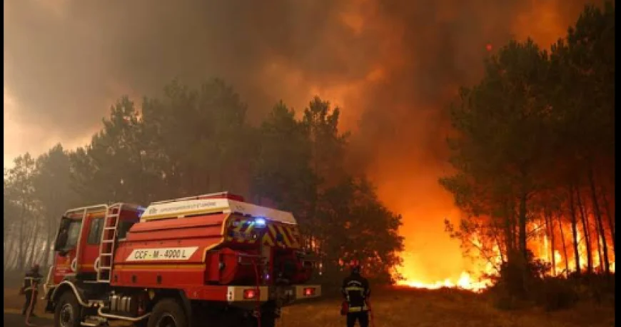 Wildfires Continue to Burn Across France and Spain as Firefighters Battle Blazes