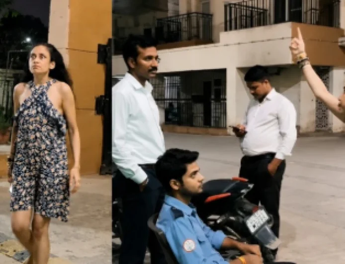 ग्रेटर नोएडा की सोसायटी में महिला और सिक्योरिटी गार्डों के बीच विवाद, वीडियो वायरल