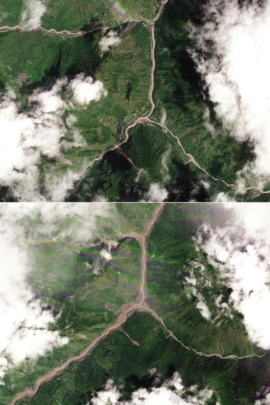Nepal Flood Satellite Images: सैटेलाइट तस्वीरों में दिखी बाढ़ की भयावह तबाही, ग्लेशियर टूटने से मचा कहर