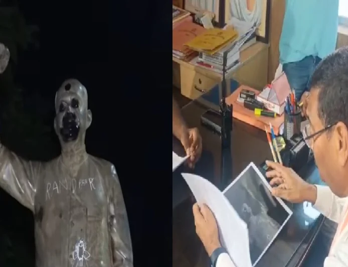 डॉ. श्यामा प्रसाद मुखर्जी की प्रतिमा के चेहरे पर कालिख पोतने के खिलाफ BJP ने अरगोड़ा थाने में दिया आवेदन