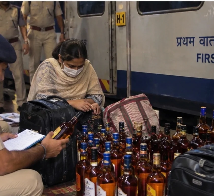 समस्तीपुर में फर्स्ट AC में बिना टिकट सफर कर रही थी महिला, बैग से निकली 75 लीटर शराब, पुलिस हैरान