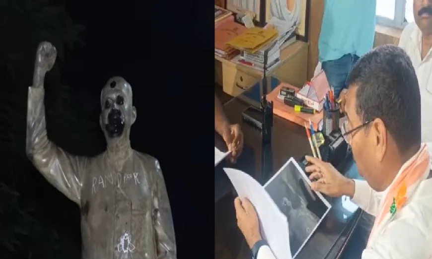 डॉ. श्यामा प्रसाद मुखर्जी की प्रतिमा के चेहरे पर कालिख पोतने के खिलाफ BJP ने अरगोड़ा थाने में दिया आवेदन